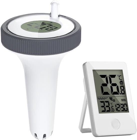 Digital trådlös pooltermometer med inbyggd inomhustermometer, 60m räckvidd