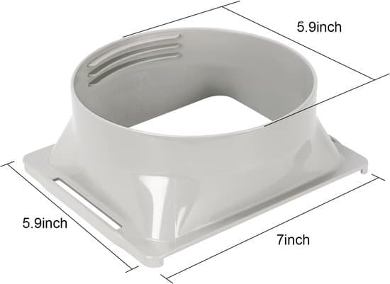 Bærbar AC-drænslangekobling 5,9 tommer Aircondition-udluftningsrørforbindelse Bærbar Aircondition-interfaceadapter Tilbehørsdele (AA02)
