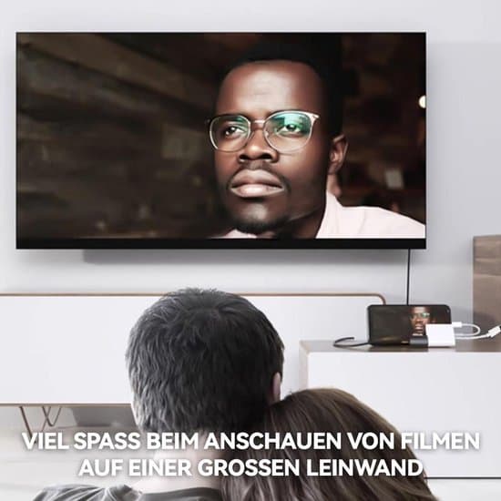 Lightning til HDMI digital lyd-/videoadapter er en 1080p HDMI-adapter til iPhone og iPad, der muliggør synkroniseret video og lyd.