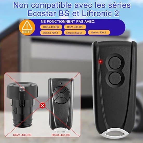 Garageportssändare för Ecostar RSC2 433,92 MHz - 2-pack
