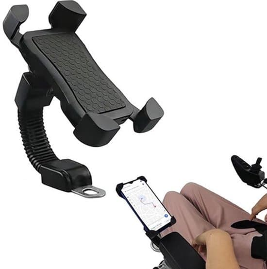 Telefonholder - Styrstil - 360° justerbar - Sort
