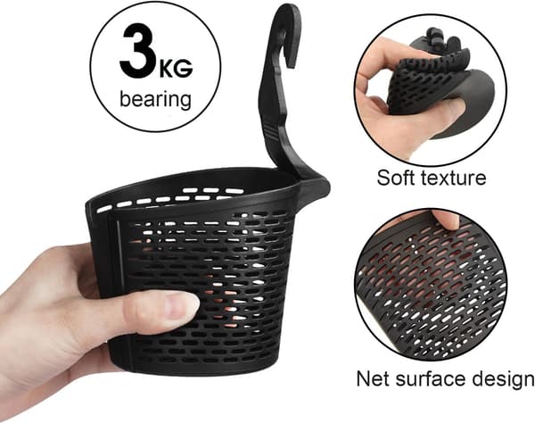 Bilmugghållare - För dryckesflaskor - termosflaskor - kaffeflaskor - miniskräpkorgar - 8,5 cm i diameter (svart) - 2-pack