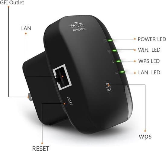 WiFi Signalforstærker Stik, 300Mbps, trådløs repeater, Sort