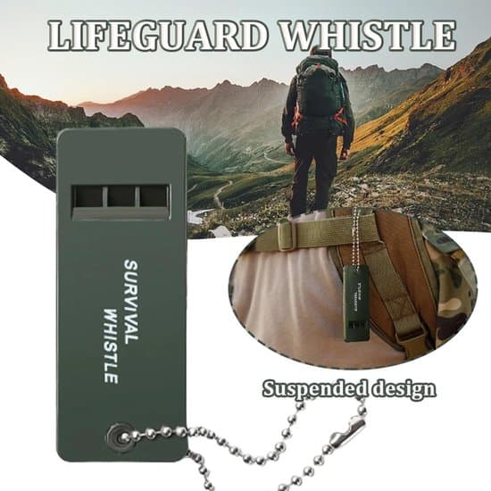 7x2,8 cm Trefrekvens Utomhus Nöd- och Campingöverlevnadsvisselpipa (2-pack)
