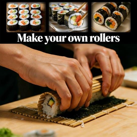 2-delt dekorativ bambusrullemåtte til sushifremstilling