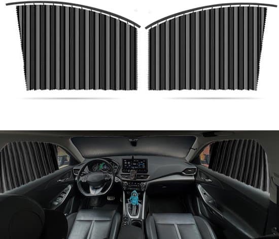 2-pack 80x45cm Solskydd för Bilens Sidofönster