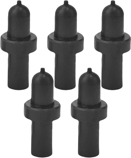 Kulventilmunstycke - Ventilbyte - Kulventiluppblåsning - Universalmodell - 5-pack - Svart