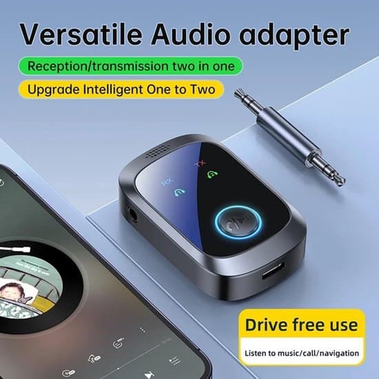 Langaton Bluetooth 5.4 -sovitin 3,5 mm lähetin-vastaanotin AUX HiFi HD Bluetooth -sovitin