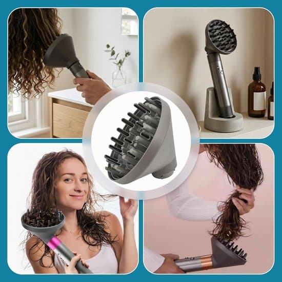 Diffuser til Styler HS01 HS05 Tilbehør - Universal Hår Diffuser Dyse til Styler og Hårtørrer - Varmluft Diffuser Anti-Frizz - Hårstyling