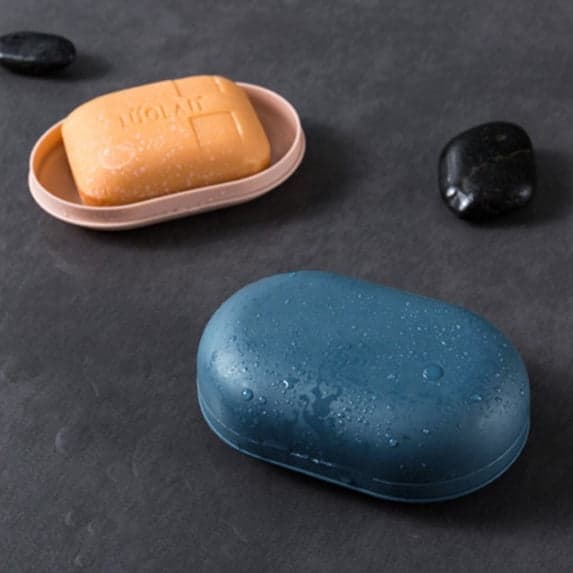 5-pack resesåpfat bärbara läckagesäkra lock plast dusch camping vit