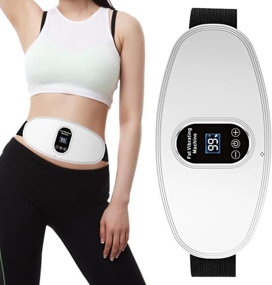 Mavemassager, 6-niveau justerbart massagebælte, smart LCD