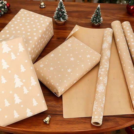 5 rullar julklappspapper (43x300cm per rulle)
