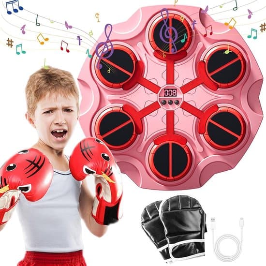 Musikalisk boxningsmaskin, väggmonterad Bluetooth med boxningshandskar