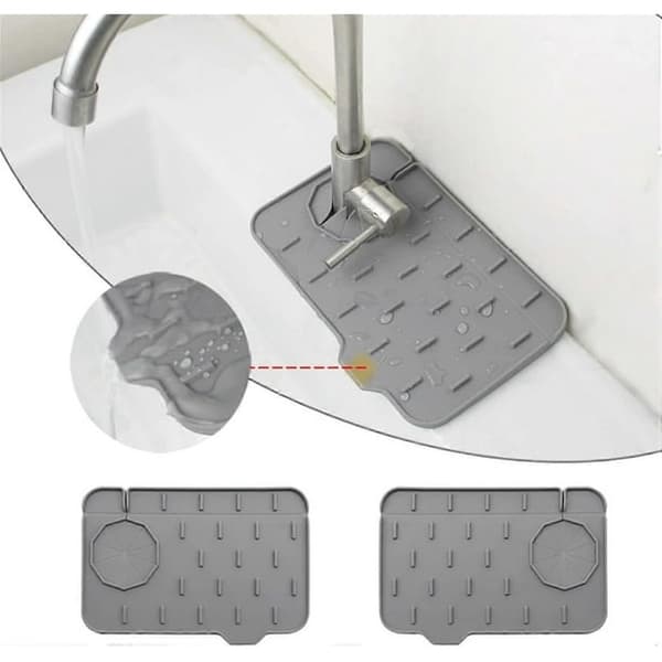 2-pack diskbänksmattor i silikon, mini diskbänksstänkskydd