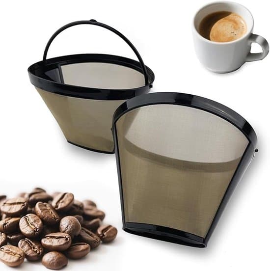 Genanvendeligt kaffefilter i rustfrit stål til 8-12 kopper