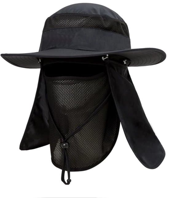 Fiskerhat - Dame - Hat - Herre - UV-beskyttende solhat - Hat - Unisex - UV-beskyttelse - Elastisk - Justerbar og foldbar - One Size - Sort