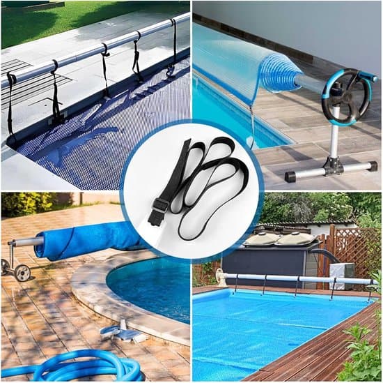 Poolöverdragstejp - Skyddstejp - Poolunderhåll - 8-pack - 280g - Svart