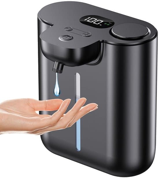Automatisk sæbedispenser med sensor, mini håndsprit, ABS, 500 ml, til sæbedesinfektionsmiddel, sort