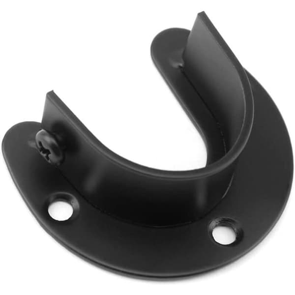 Gardinstangbeslag - 32mm - Rustfrit stål - Sort - 2-pak