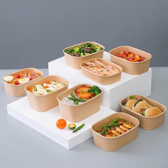 25 stycken Kraftpapper Take Away Box - 500 ml - Brun