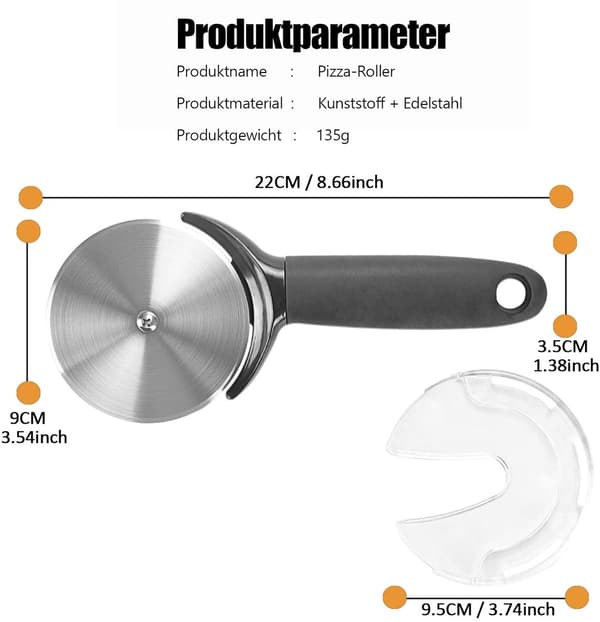Pizzaskärare - Hög effektivitet - Ergonomisk design - 1 styck