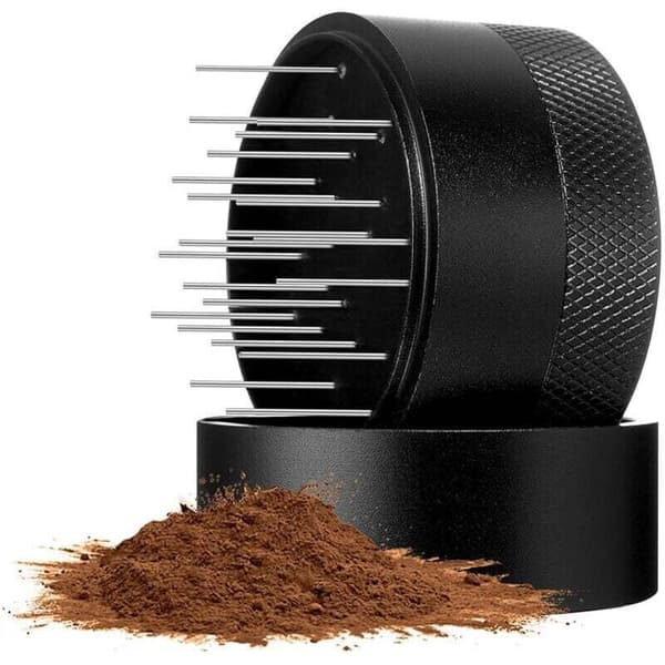 Espressodispenser, espressodispenser med base, espressodispenser i rustfrit stål, justerbar dybdenåledispenser (58 mm).