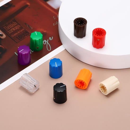 Volymkontrollratt - potentiometerlock - montering av musikutrustning - hållbar plast - 10-pack - transparent
