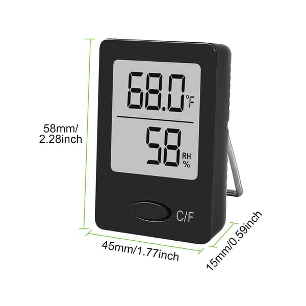 2-pack mini digital inomhustermometer och luftfuktighetsmätare