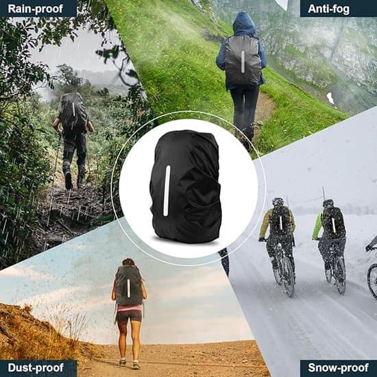 2-pack 35L Vattentäta Ryggsäcksregnskydd med Reflexband