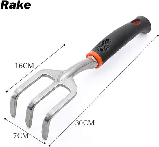 Minigrädskapsverktygssats - Liten kratta spade - Plantering och omplantering - Aluminiumlegering - 32 cm - Silver