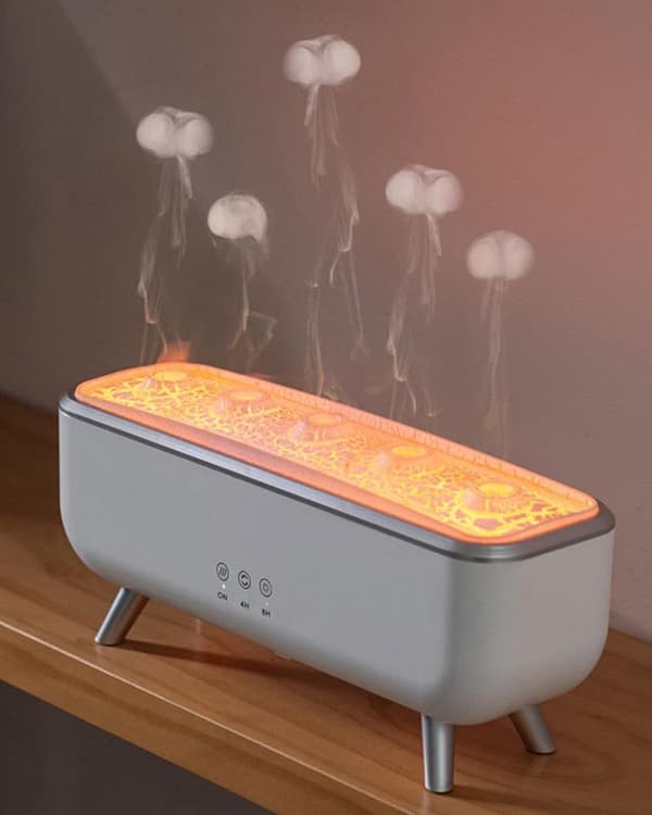Manetformad aromdiffusor med vulkanutbrottseffekt och fjärrkontroll