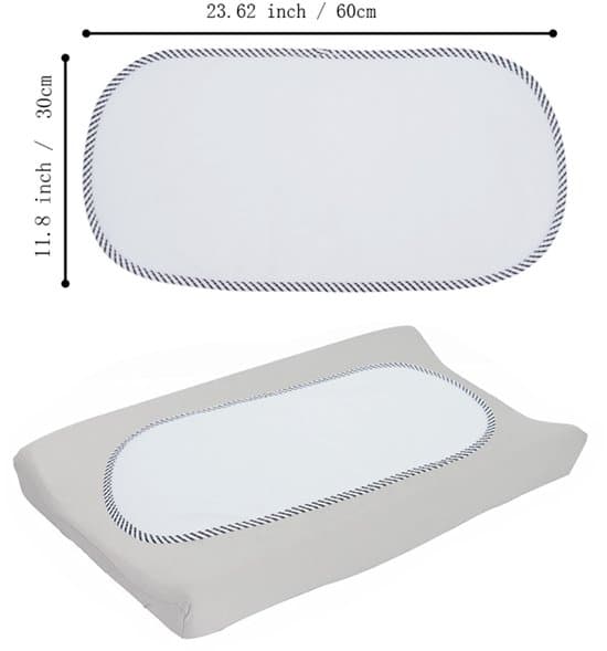 4-delat bärbart hopfällbart skötbäddsset - 60x30cm