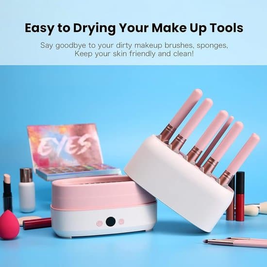 Multifunktionel elektrisk makeupbørstetørrer - 12 huller - USB-opladning