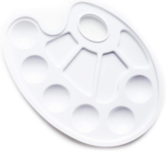 Oval Palettbrickor - Plast - 5-pack - Vit