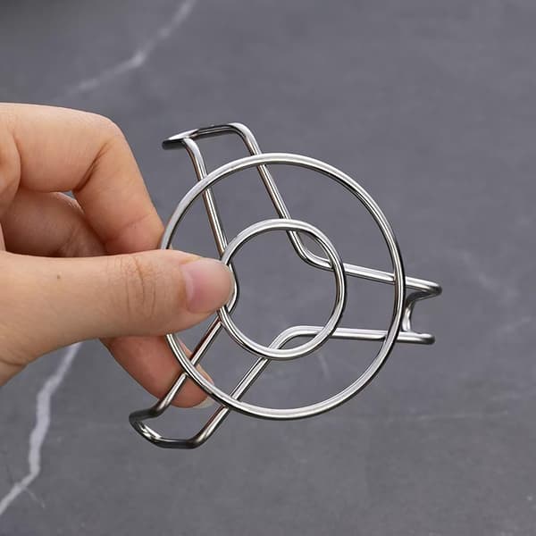 Mini dampstativ, 6 stk. (ca. 6 cm i diameter) rundt æggedamper i rustfrit stål