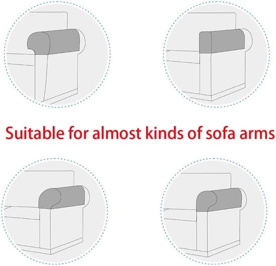 Elastiske vaskbare armlænsbeskyttere i PU-læder til sofaer