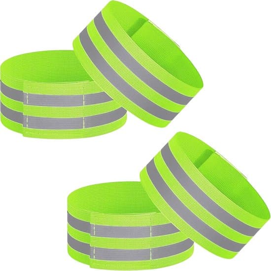 2 par højtsynlige reflekterende cykel- og løbesikkerhedsshortsclips