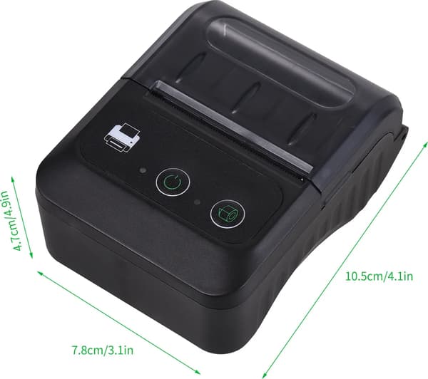 Bluetooth 58 mm 2-tommer termisk kvitteringsprinter, mini USB-interface, understøtter mobil udskrivning.