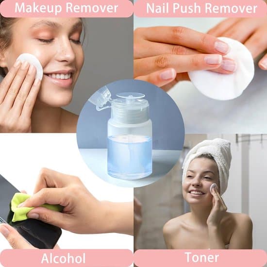 Kit - Pressdispenser - Påfyllningsbar kosmetisk push-pull dispenser - PP alkoholdispenser - Enknapps pressflaska med lock (150 ml)