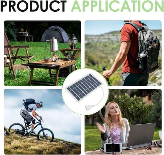 - Bærbart 2W solpanel med USB til smartphones og powerbanks