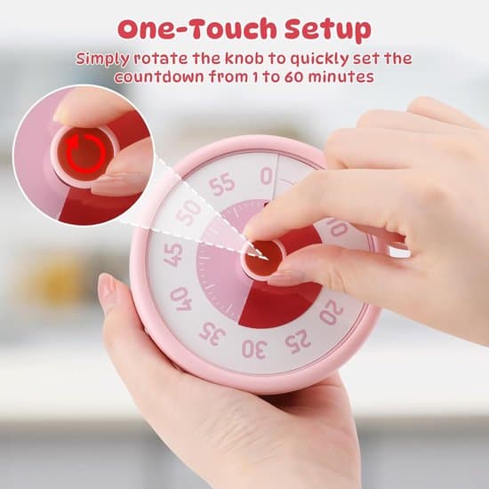 Timer - Tyst tidshantering (rosa - 11*5*11)