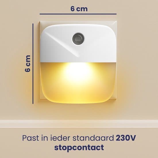 4-pack plug-in LED-nattlampor med rörelse- och dag/nattsensor (varmvit)