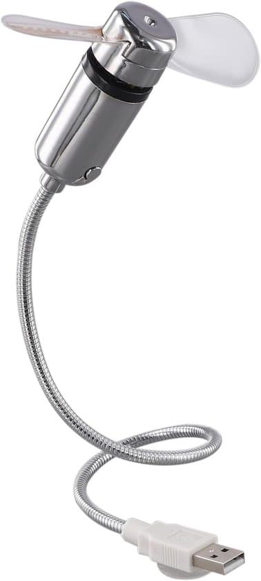 Bærbar USB Mini Computer Ur Ventilator med LED Tidsvisning