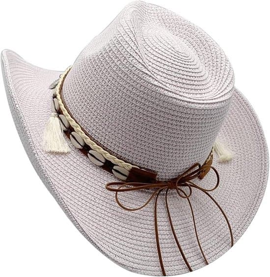 Sammenfoldelig strå-cowboy-solhat til mænd og kvinder