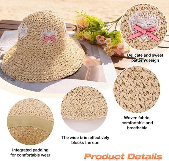 Dame stråhat, solhat, sommerstråhat, blød strandhat, dame sommer foldehat, luksusmode.