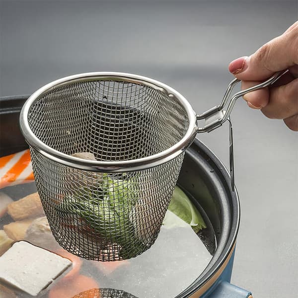 Silställ för hot pot, nudelsil – silver