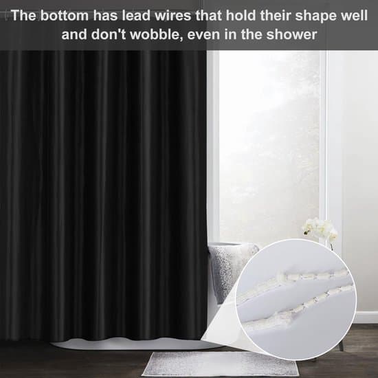 Vandtæt badeforhæng - 100 x 200 cm - 1 stk. - Polyester