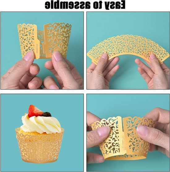 Muffinsformar i papper - Elegant Vinetak Design - 50 delar
