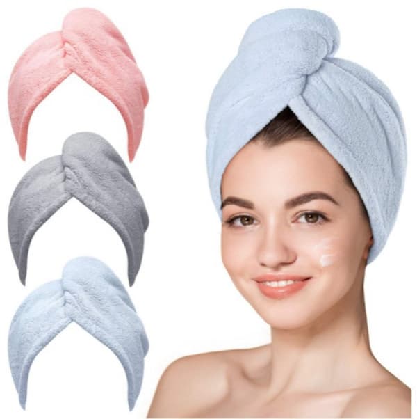 Mikrofiberhanddukar - Snabbtorkande - Silver - 3-pack