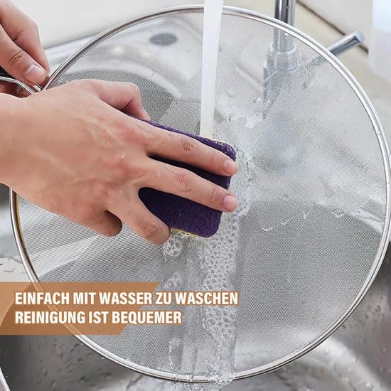 Stänkskydd - Köksäkerhetsnät - Säker matlagning - Finmaskigt - 3-delat set - Silver